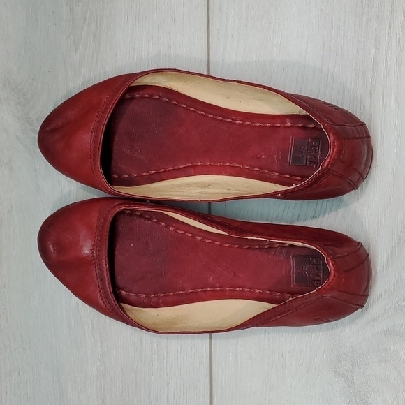 Frye Womens Regina Comfort Leather Flats Ballet Flip flop shoes sz 6.5M - Picture 8 of 12